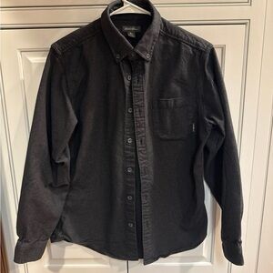 Eddie Bauer Men's Dark Charcoal Button-Down Shirt